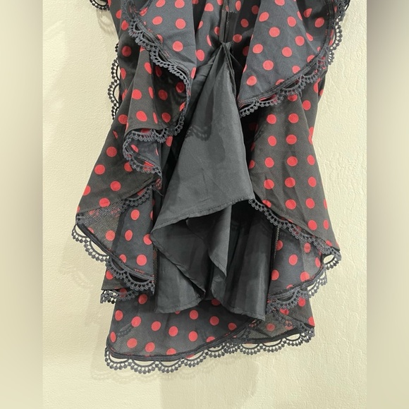 NWT BB Dakota Polka Dot Ruffled Dress Sz 4 - Picture 8 of 9